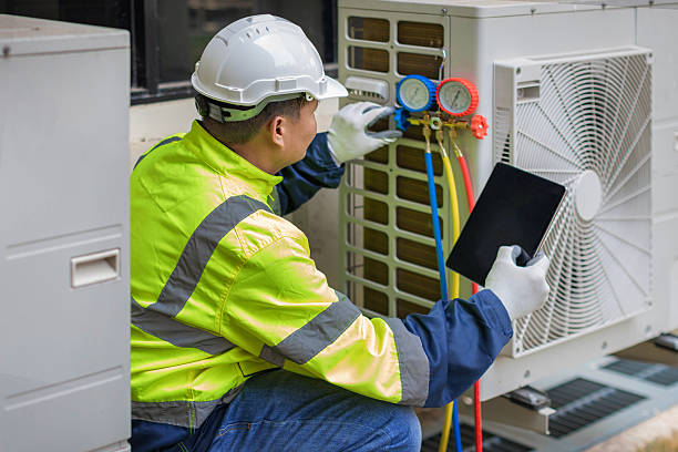 Professional Air Duct Cleaning technician working in Doylestown, PA